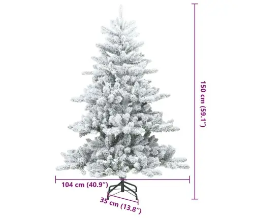 Mākslīgā Saliekamā Ziemassvētku Egle Su 150 Led 150 Cm Pvc Vidaxl