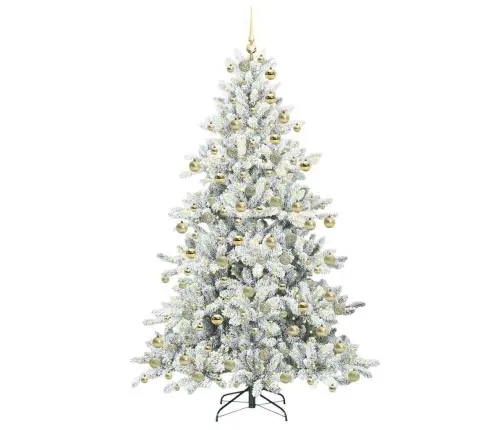 Mākslīgā Saliekamā Ziemassvētku Egle With Leds 180Cm Pvc Vidaxl