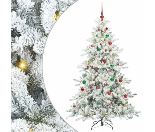 Mākslīgā Saliekamā Ziemassvētku Egle With Leds 180Cm Pvc Vidaxl
