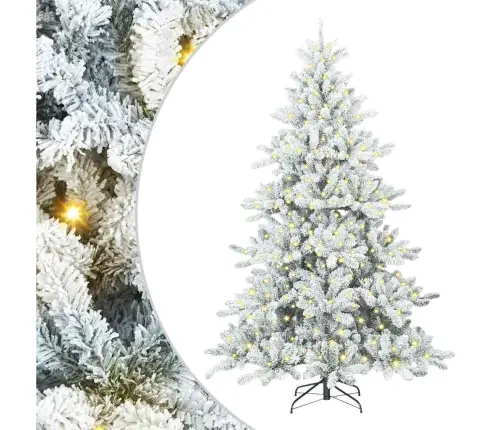 Mākslīgā Saliekamā Ziemassvētku Egle Balts 210 Cm Pvc Vidaxl