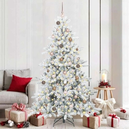 Kunstlik Kokkupandav Jõulupuu Koos 300 Led-Iga 210 Cm Pvc