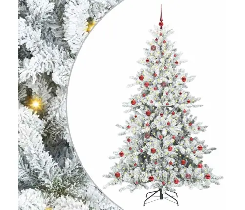 Mākslīgā Saliekamā Ziemassvētku Egle With Leds 210Cm Pvc Vidaxl