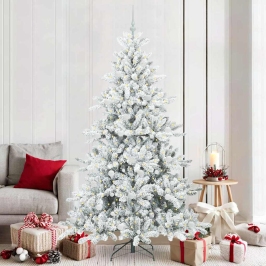 Mākslīgā Saliekamā Ziemassvētku Egle Su 300 Led 210 Cm Pvc Vidaxl