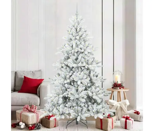 Kunstlik Kokkupandav Jõulupuu Koos 300 Led-Iga Valge 210 Cm Pvc