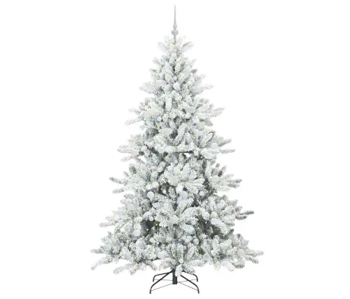 Kunstlik Kokkupandav Jõulupuu Koos 300 Led-Iga Valge 210 Cm Pvc