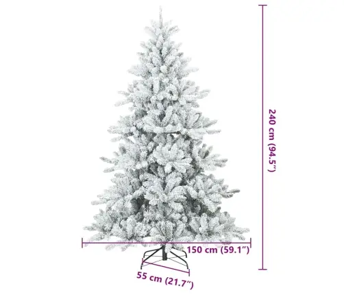 Kunstlik Kokkupandav Jõulupuu Koos 300 Led-Iga 240 Cm Pvc Kunstlik Kokkupandav Jõulupuu Koos 300 Led-Iga 240 Cm Pvc