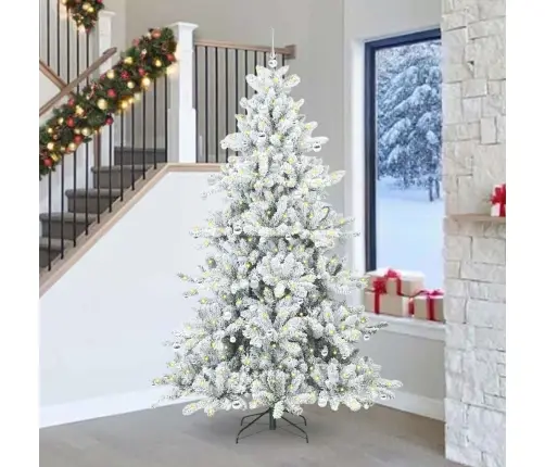 Kunstlik Kokkupandav Jõulupuu Koos 300 Led-Iga 240 Cm Pvc