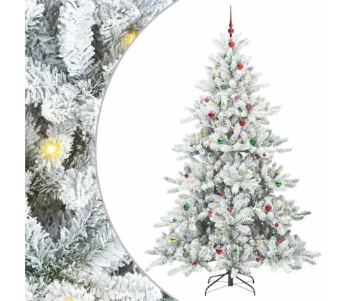 Kunstlik Kokkupandav Jõulupuu Koos 300 Led-Iga 240 Cm Pvc