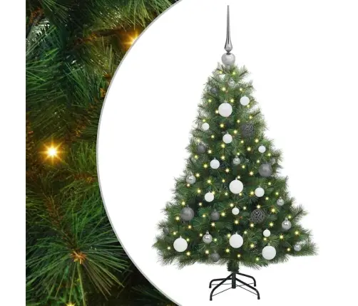 Tehisjõulupuu Koos 150 Led-Iga Roheline 120 Cm Pe Ja Pvc