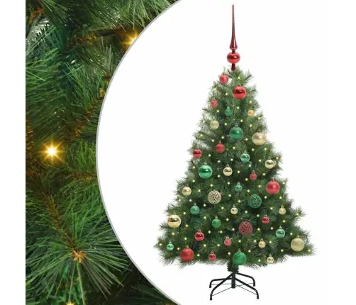 Dirbtinė Kalėdų Eglutė Su 150 Led Žalia 120 Cm Pe Ir Pvc