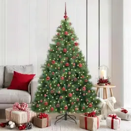 Dirbtinė Kalėdų Eglutė Su 300 Led Žalia 180 Cm Pe Ir Pvc