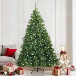 Mākslīgā Ziemassvētku Eglīte Su 300 Led Zaļa 210 Cm Pe Un Pvc Vidaxl