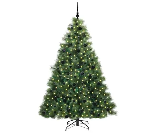 Tehisjõulupuu Koos 300 Led-Iga Roheline 210 Cm Pe Ja Pvc