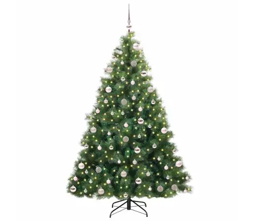 Dirbtinė Kalėdų Eglutė Su 300 Led Žalia 210 Cm Pe Ir Pvc