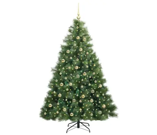 Mākslīgā Ziemassvētku Eglīte Su 300 Led Zaļa 210 Cm Pe Un Pvc Vidaxl