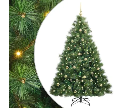 Mākslīgā Ziemassvētku Eglīte Su 300 Led Zaļa 210 Cm Pe Un Pvc Vidaxl