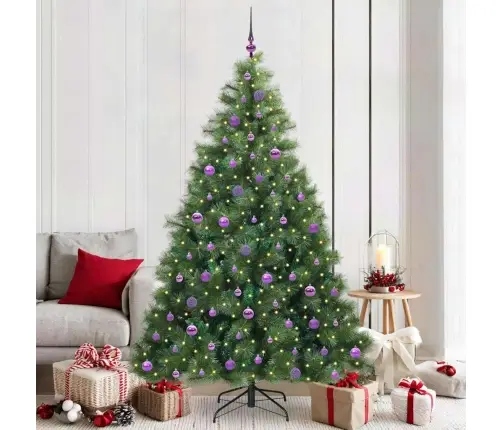 Mākslīgā Ziemassvētku Eglīte Su 300 Led Zaļa 210 Cm Pe Un Pvc Vidaxl