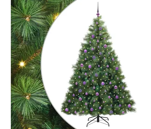 Mākslīgā Ziemassvētku Eglīte Su 300 Led Zaļa 210 Cm Pe Un Pvc Vidaxl