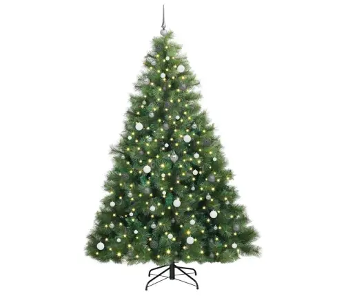 Tehisjõulupuu Koos 300 Led-Iga Roheline 240 Cm Pe Ja Pvc