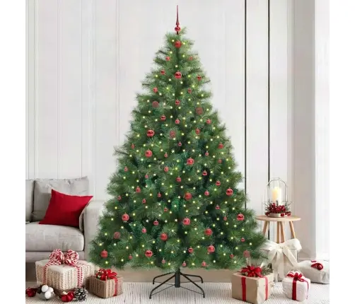 Mākslīgā Ziemassvētku Eglīte Su 300 Led Zaļa 240 Cm Pe Un Pvc Vidaxl