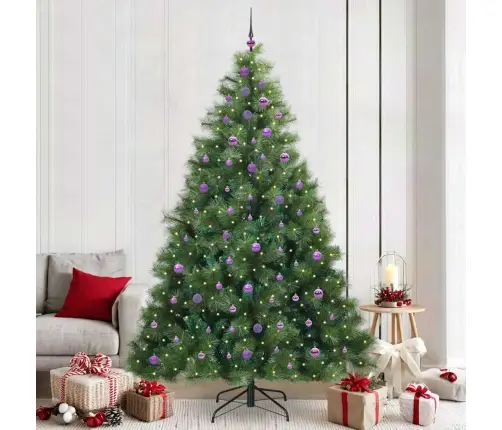 Mākslīgā Ziemassvētku Eglīte Su 300 Led Zaļa 240 Cm Pe Un Pvc Vidaxl