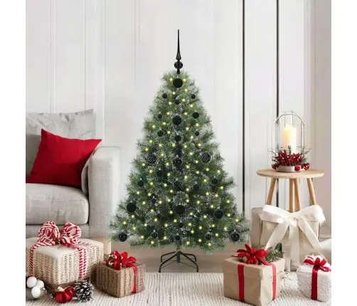 Tehisjõulupuu Koos 150 Led-Iga Roheline 120 Cm Pe Ja Pvc