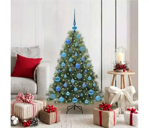 Tehisjõulupuu Koos 150 Led-Iga Roheline 120 Cm Pe Ja Pvc