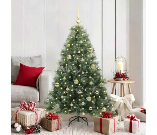 Dirbtinė Kalėdų Eglutė Su 150 Led Žalia 150 Cm Pe Ir Pvc