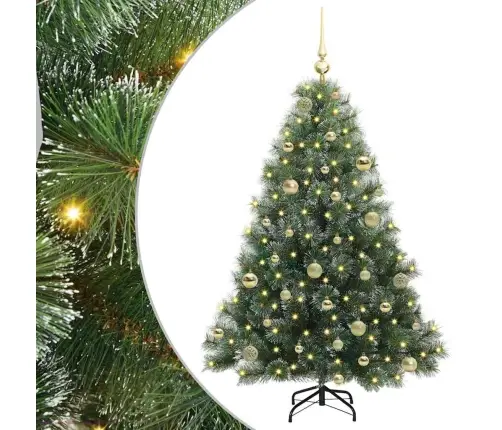 Dirbtinė Kalėdų Eglutė Su 150 Led Žalia 150 Cm Pe Ir Pvc