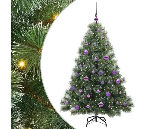 Tehisjõulupuu Koos 150 Led-Iga Roheline 150 Cm Pe Ja Pvc