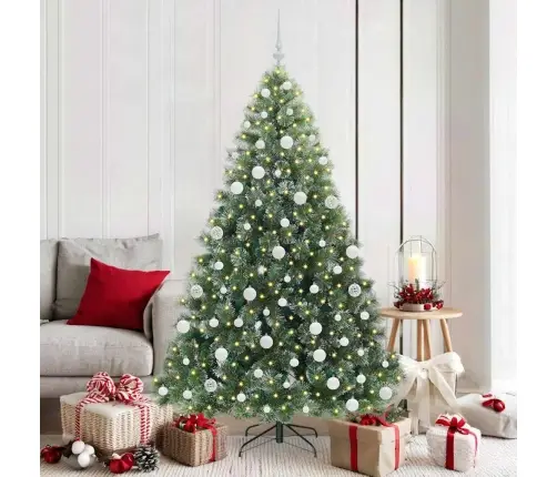 Dirbtinė Kalėdų Eglutė Su 300 Led Žalia 180 Cm Pe Ir Pvc