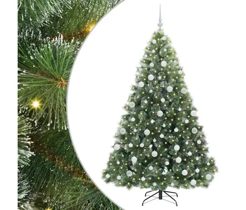 Dirbtinė Kalėdų Eglutė Su 300 Led Žalia 180 Cm Pe Ir Pvc