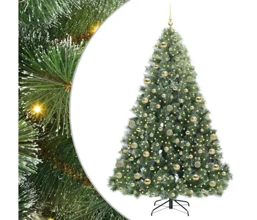Dirbtinė Kalėdų Eglutė Su 300 Led Žalia 180 Cm Pe Ir Pvc