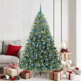 Dirbtinė Kalėdų Eglutė Su 300 Led Žalia 180 Cm Pe Ir Pvc