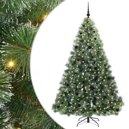 Tehisjõulupuu Koos 300 Led-Iga Roheline 210 Cm Pe Ja Pvc