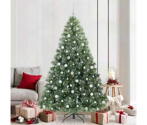 Mākslīgā Ziemassvētku Eglīte Su 300 Led Zaļa 210 Cm Pe Un Pvc Vidaxl
