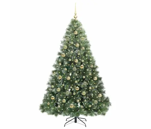 Mākslīgā Ziemassvētku Eglīte Su 300 Led Zaļa 210 Cm Pe Un Pvc Vidaxl