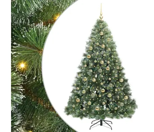 Mākslīgā Ziemassvētku Eglīte Su 300 Led Zaļa 210 Cm Pe Un Pvc Vidaxl