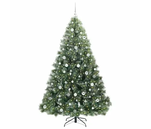 Tehisjõulupuu Koos 300 Led-Iga Roheline 210 Cm Pe Ja Pvc