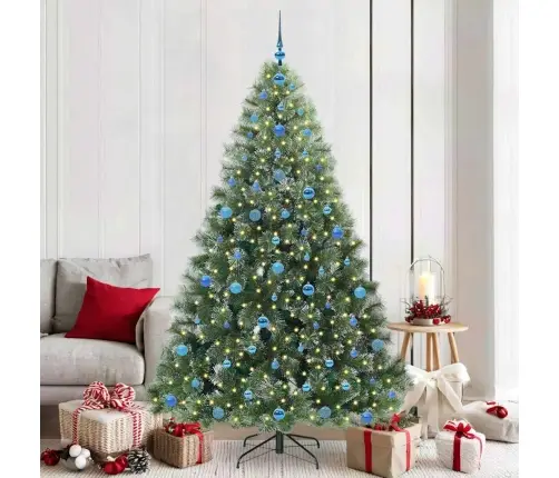 Tehisjõulupuu Koos 300 Led-Iga Roheline 210 Cm Pe Ja Pvc