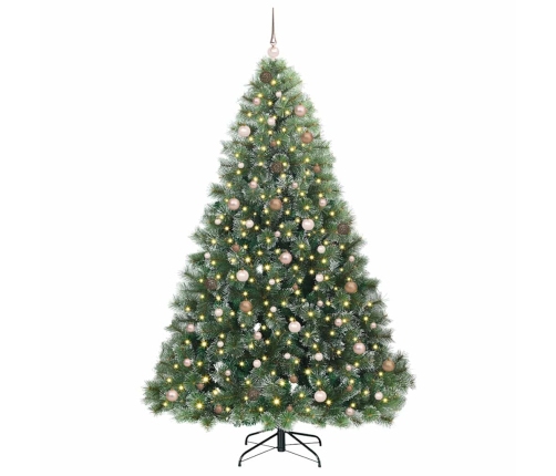 Tehisjõulupuu Koos 300 Led-Iga Roheline 240 Cm Pe Ja Pvc