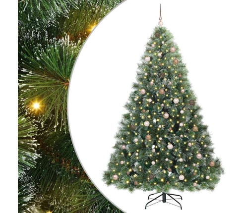 Tehisjõulupuu Koos 300 Led-Iga Roheline 240 Cm Pe Ja Pvc
