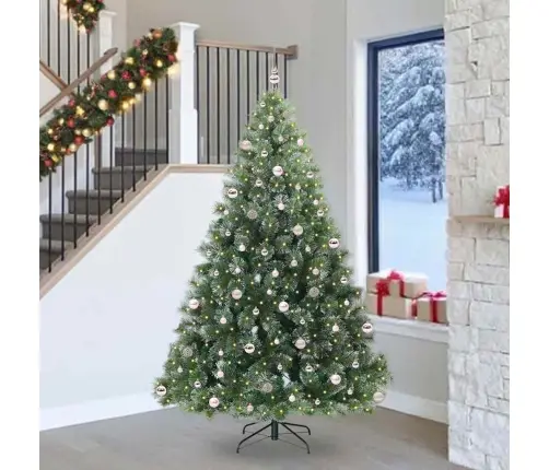 Mākslīgā Ziemassvētku Eglīte Su 300 Led Zaļa 240 Cm Pe Un Pvc Vidaxl
