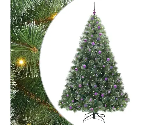 Tehisjõulupuu Koos 300 Led-Iga Roheline 240 Cm Pe Ja Pvc