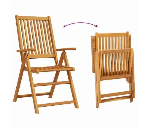 Dārza Ēdamgalds 7 Pcs Brūna Akācijas Masīvkoks Vidaxl