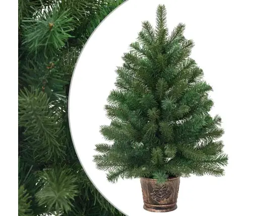 Mākslīgā Ziemassvētku Eglīte Zaļa 75 Cm Pvc, Pe Un Tērauds Vidaxl