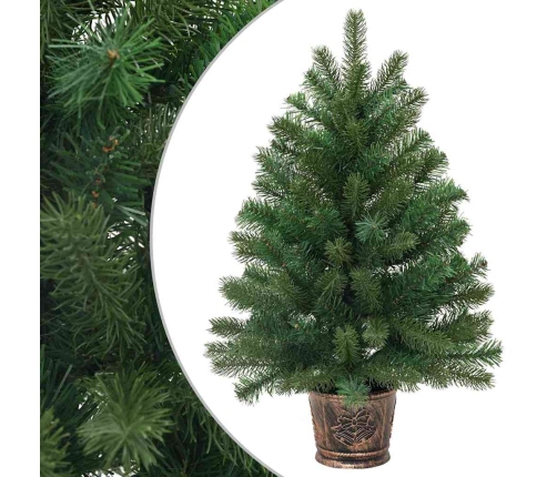 Mākslīgā Ziemassvētku Eglīte Zaļa 95 Cm Pvc, Pe Un Tērauds Vidaxl