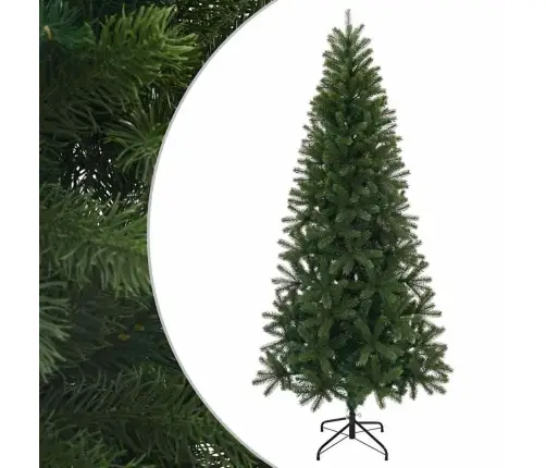 Tehisjõulupuu Koos Alusega Roheline 210 Cm Pvc, Pe Ja Teras Tehisjõulupuu Koos Alusega Roheline 210 Cm Pvc, Pe Ja Teras