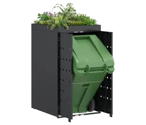 Ratiņu Atkritumu Uzglabāšana Ar Stādītāja Jumtu Vienam 240L Konteineram Vidaxl