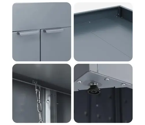 Šiukšlių Konteinerio Laikymas Su Augalų Stogu Vienam 240L Konteineriui